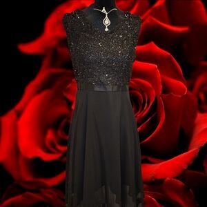 Elegant Black Sleeveless Dress